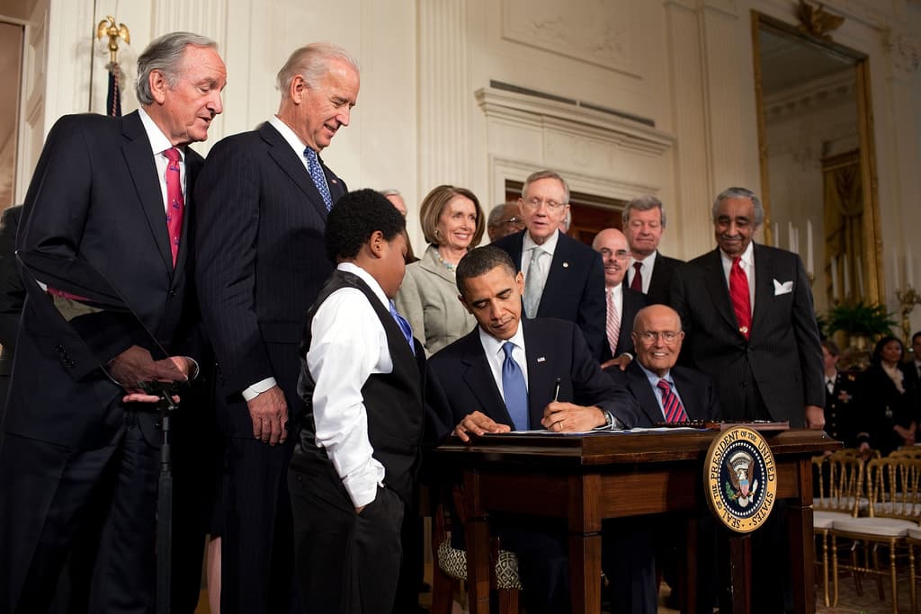 Obama Signing the Affordable Care Act